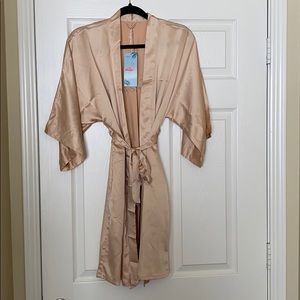 Gold Satin Bridesmaid Robe